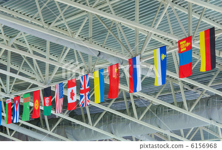 state flags under ceiling 6156968