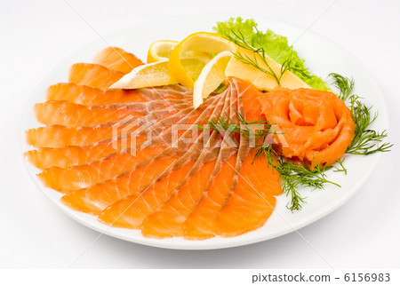 sliced smoked salmon 6156983
