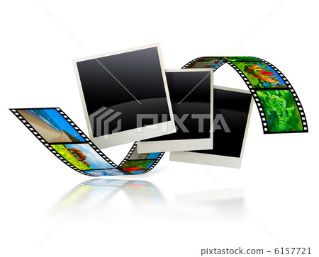 Empty frames with film strip 6157721