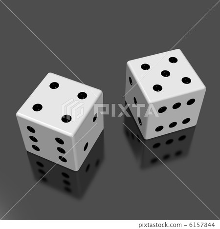渲染兩個骰子的圖像 6157844
