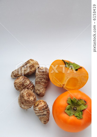 Taro and persimmon Taro and persimmon 6158419