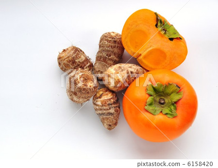Taro and persimmon Taro and persimmon 6158420