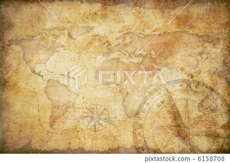 aged treasure map with compass background aged treasure map with compass background 6158708