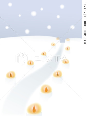 Snow street and candle Snow street and candle 6162364