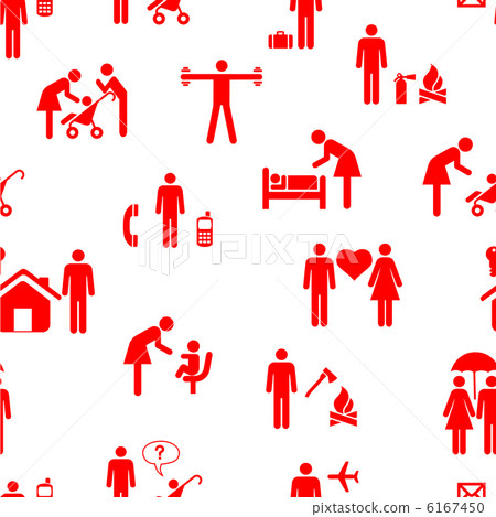 Icons - People, seamless wallpaper 6167450