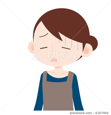 女性上半身蒼白的圍裙 6167464