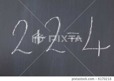 Blackboard with "2+2=4" written on it Blackboard with "2+2=4" written on it 6170218