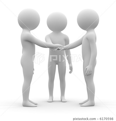 cooperation, computer graphic, computer graphics 6170598