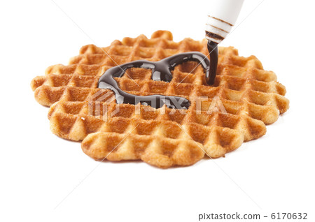 waffles with chocolate isolated waffles with chocolate isolated 6170632