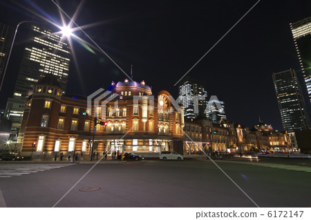東京站丸之內北出口夜景 東京站丸之內北出口夜景 6172147