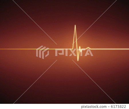 Orange ECG heartbeat 6173822