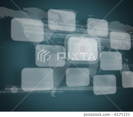 Grey background with world map 6175151