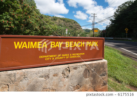 Signs on Waimea Bay Beach Park 6175516