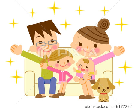 幸福的家庭父母和孩子 6177252