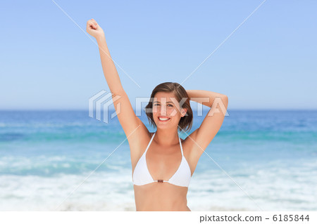 Lovely woman posing in front of the camera Lovely woman posing in front of the camera 6185844