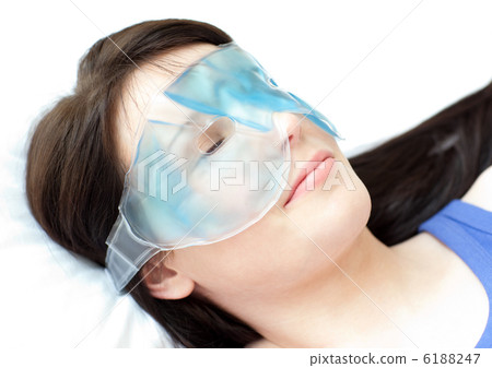 Portrait of a teen girl with a eyes mask relaxing Portrait of a teen girl with a eyes mask relaxing 6188247