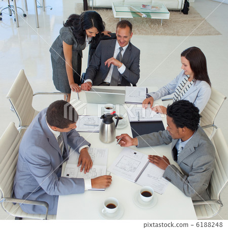 High angle of business people working in a meeting High angle of business people working in a meeting 6188248