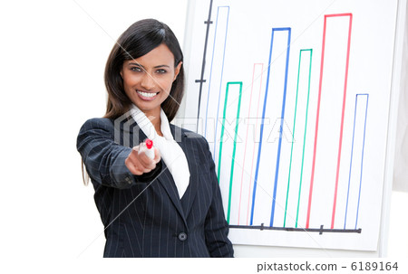 Self-assured businesswoman doing a presentation 6189164