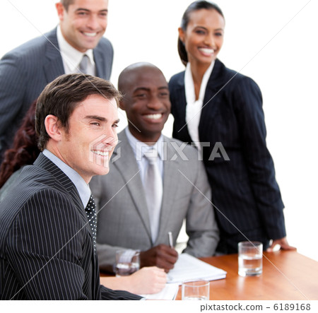 Confident multi-ethnic business people in a meeting 6189168