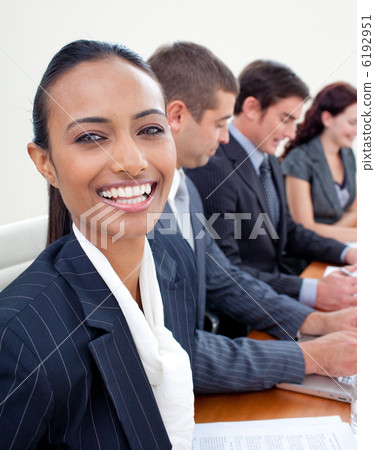 Portrait of an ethnic businesswoman in a meeting 6192951