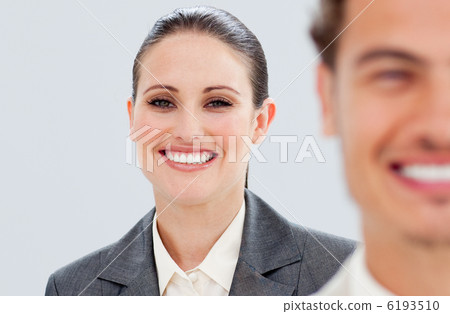 Charming business people smiling 6193510