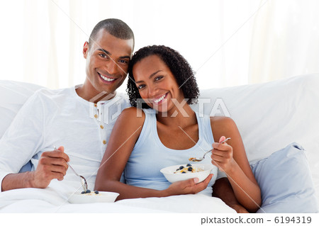 Romantic couple having breakfast 6194319