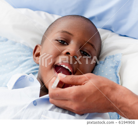 Small Boy sick in bed 6194908