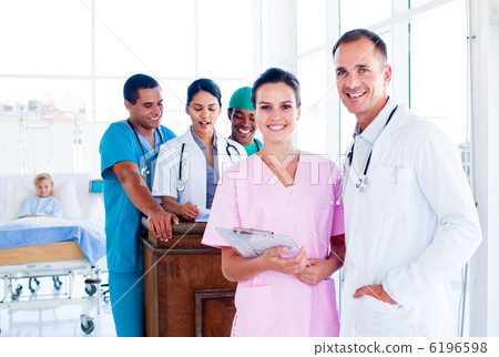 Portrait of a diverse medical team at work Portrait of a diverse medical team at work 6196598