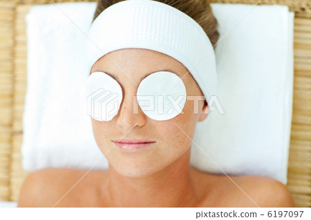 Portrait of a woman having a spa treatment Portrait of a woman having a spa treatment 6197097