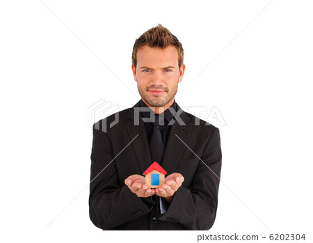 Businessman offering house Businessman offering house 6202304