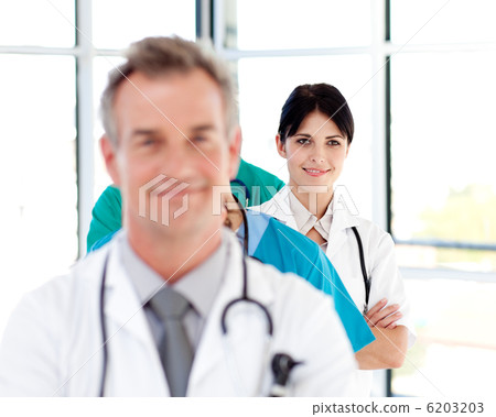 Smiling doctor in a row 6203203