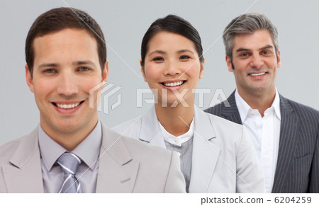 International Business partners standing in a line International Business partners standing in a line 6204259