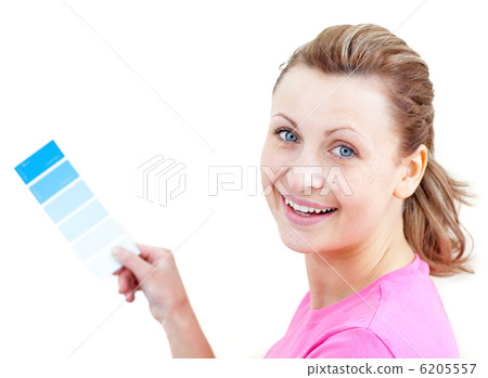 Pretty woman choising colours Pretty woman choising colours 6205557