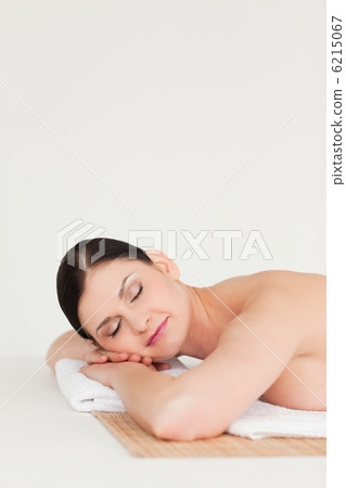 Lovely dark-haired woman relaxing Lovely dark-haired woman relaxing 6215067