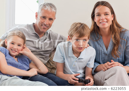 Family playing video games Family playing video games 6223055