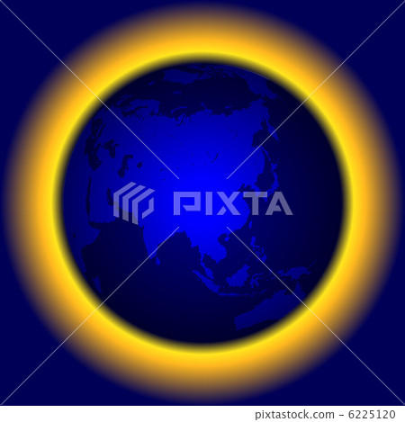 Sunrise world global earth background - Stock Illustration [6225120 ...