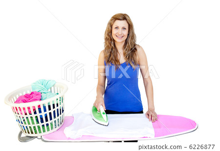 Bright woman ironing 6226877