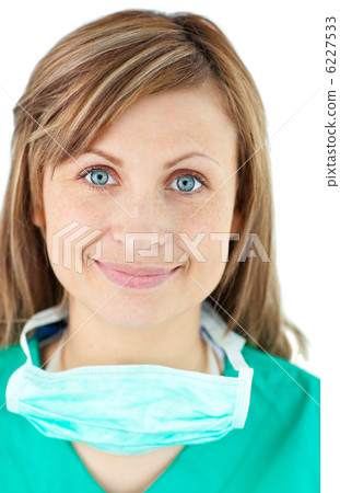 Smiling female surgeon looking at the camera 6227533