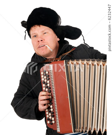 Russian man with accordion Russian man with accordion 6232447