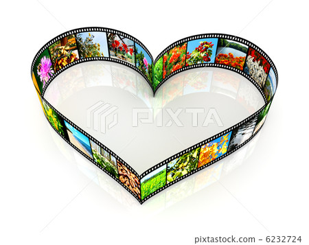 Heart shaped filmstrip 6232724