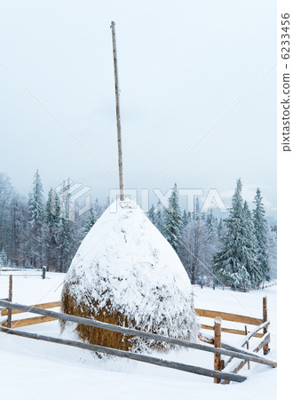 Winter country mountain landscape 6233456