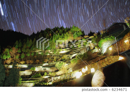 High-rise masonry and starry sky (Misato, Yoshinogawa City, Tokushima Prefecture) 6234671