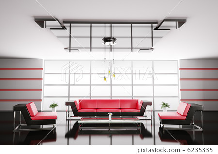 Interior of hall 3d render Interior of hall 3d render 6235335