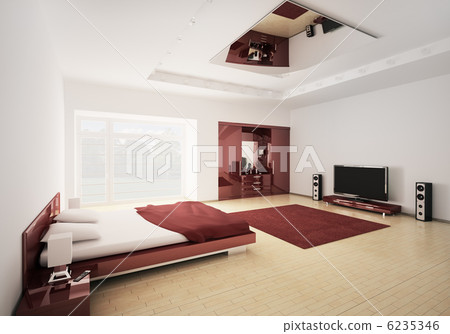 Modern bedroom 3d render 6235346
