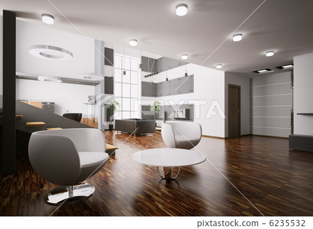 Apartment interior 3d render Apartment interior 3d render 6235532