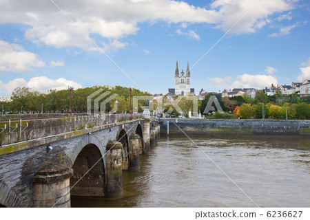 view of Angers with St Maurice, France view of Angers with St Maurice, France 6236627