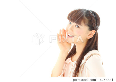 A woman calling out A woman calling out 6238881