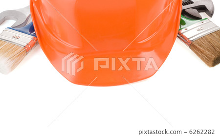 set of construction tools isolated on white 6262282