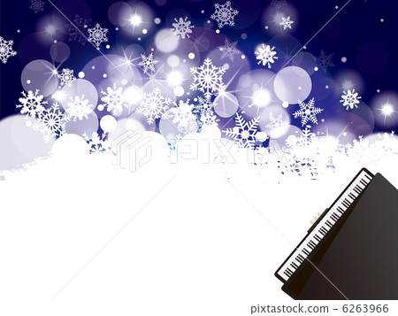 Piano and snow scenery Piano and snow scenery 6263966