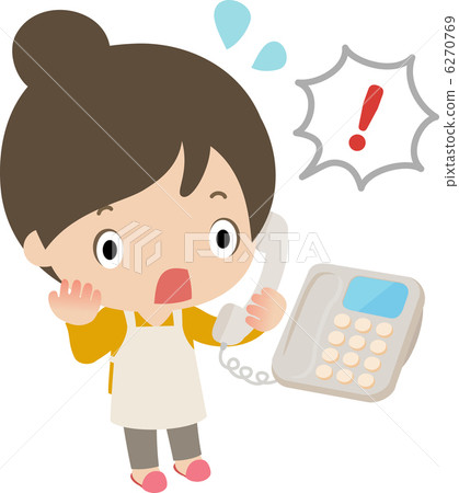 A surprising housewife on the phone A surprising housewife on the phone 6270769